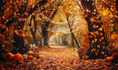 Load image into Gallery viewer, Autumn Pathway Backdrop
