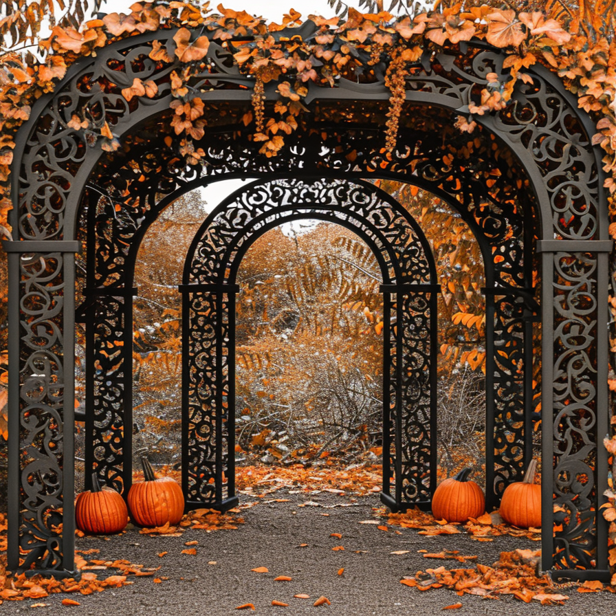 Enchanting Halloween Trellis Backdrop: Transform Your Yard with Autumn