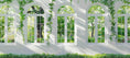 Charger l'image dans la visionneuse de la galerie, Green Escape Fence Wallpaper Garden Backdrop
