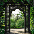 Charger l'image dans la visionneuse de la galerie, Trellis Moon Gate Garden Fence Wallpaper Garden Backdrop
